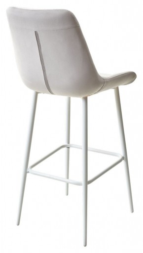 Барный стул ХОФМАН, цвет H-09 Светло-серый, велюр / белый каркас М-City в Набережных Челнах - naberezhnye-chelny.ok-mebel.com | фото 4