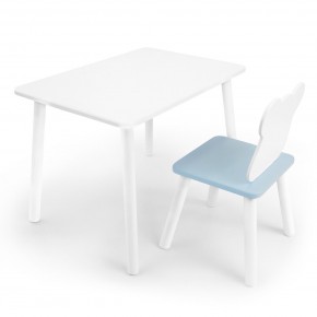 Детский комплект стол и стул «Мишка» Rolti Baby (белый/голубой, массив березы/мдф) в Набережных Челнах - naberezhnye-chelny.ok-mebel.com | фото 1