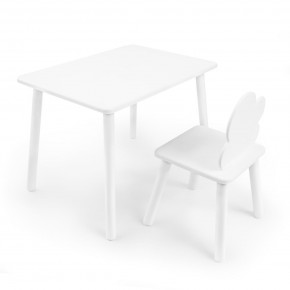 Детский комплект стол и стул «Облачко» Rolti Baby (белый/белый, массив березы/мдф) в Набережных Челнах - naberezhnye-chelny.ok-mebel.com | фото