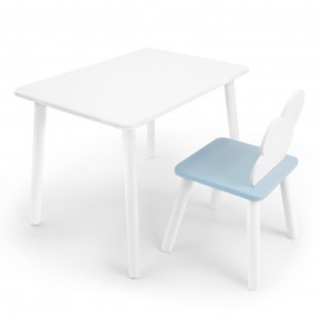 Детский комплект стол и стул «Облачко» Rolti Baby (белый/голубой, массив березы/мдф) в Набережных Челнах - naberezhnye-chelny.ok-mebel.com | фото