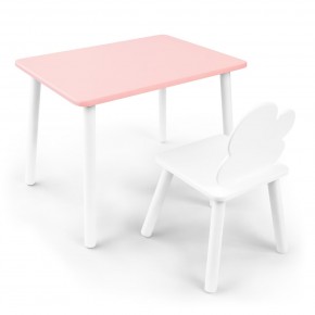 Детский комплект стол и стул «Облачко» Rolti Baby (розовый/белый, массив березы/мдф) в Набережных Челнах - naberezhnye-chelny.ok-mebel.com | фото