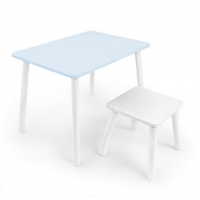 Детский комплект стол и табурет Rolti Baby (голубая столешница/белое сиденье/белые ножки) в Набережных Челнах - naberezhnye-chelny.ok-mebel.com | фото