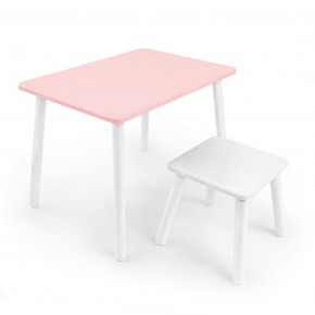 Детский комплект стол и табурет Rolti Baby (розовая столешница/белое сиденье/белые ножки) в Набережных Челнах - naberezhnye-chelny.ok-mebel.com | фото