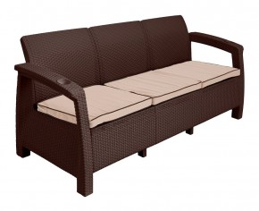 Диван Yalta Premium Sofa 3 Set (Ялта) шоколадный (+подушки под спину) в Набережных Челнах - naberezhnye-chelny.ok-mebel.com | фото 2