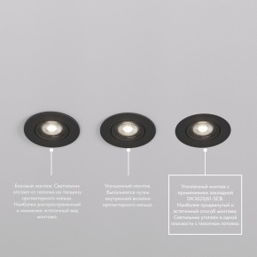 DK3020-BK Встраиваемый светильник, IP 20, 10 Вт, GU5.3, LED, черный, пластик в Набережных Челнах - naberezhnye-chelny.ok-mebel.com | фото 5