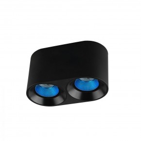 DK3096-BK+CY Светильник накладной IP 20, 10 Вт, GU5.3, LED, черный/голубой, пластик в Набережных Челнах - naberezhnye-chelny.ok-mebel.com | фото