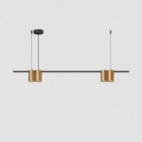 DK4061-BK+SG Подвесной светильник ORBIT, IP20, 4xGU10 LED до 15 Вт, черный + сатинированное золото, алюминий в Набережных Челнах - naberezhnye-chelny.ok-mebel.com | фото 2