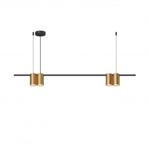 DK4061-BK+SG Подвесной светильник ORBIT, IP20, 4xGU10 LED до 15 Вт, черный + сатинированное золото, алюминий в Набережных Челнах - naberezhnye-chelny.ok-mebel.com | фото 3