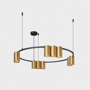 DK4065-BK+SG Подвесной светильник ORBIT , IP20, 10xGU10 LED до 15 Вт, черный + сатинированное золото, алюминий в Набережных Челнах - naberezhnye-chelny.ok-mebel.com | фото 2