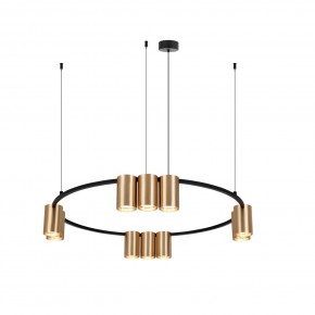 DK4065-BK+SG Подвесной светильник ORBIT , IP20, 10xGU10 LED до 15 Вт, черный + сатинированное золото, алюминий в Набережных Челнах - naberezhnye-chelny.ok-mebel.com | фото 3