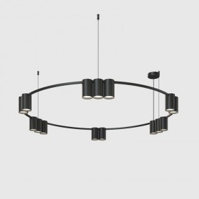 DK4067-BK Подвесной светильник ORBIT, IP20, 15xGU10 LED до 15 Вт, черный матовый, алюминий в Набережных Челнах - naberezhnye-chelny.ok-mebel.com | фото