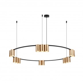 DK4067-BK+SG Подвесной светильник ORBIT, IP20, 15xGU10 LED, до 15 Вт, черный + сатинированное золото, алюминий в Набережных Челнах - naberezhnye-chelny.ok-mebel.com | фото 3