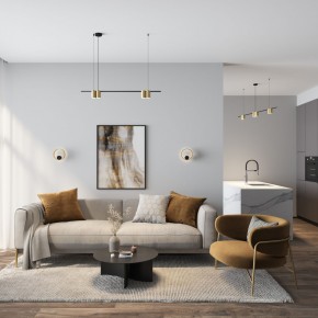 DK5060-BK+SG Бра ORBIT, IP20, 3000К, LED, 10 Вт, черный + сатинированное золото, алюминий в Набережных Челнах - naberezhnye-chelny.ok-mebel.com | фото 5