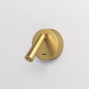 DK5072-SB Бра SHINE WALL со светодиодом, D104*H68, IP20, 3000К, 3W, RA?90, сатинированная латунь, алюминий в Набережных Челнах - naberezhnye-chelny.ok-mebel.com | фото 2