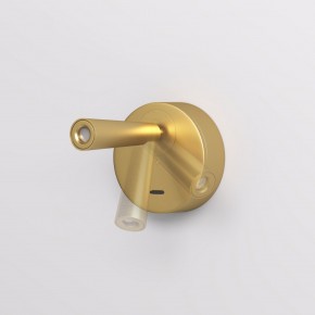 DK5072-SB Бра SHINE WALL со светодиодом, D104*H68, IP20, 3000К, 3W, RA?90, сатинированная латунь, алюминий в Набережных Челнах - naberezhnye-chelny.ok-mebel.com | фото 3