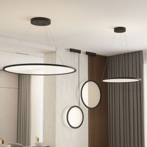 DK6616-BK Подвесной горизонтальный светильник Veil со светодиодом H900 d600 220V 48W 3000-6000K IP20 черный алюминий в Набережных Челнах - naberezhnye-chelny.ok-mebel.com | фото 5