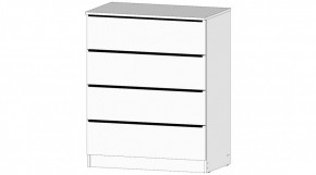 ЭЛЕГАНТ Комод 4 ящика (белый) в Набережных Челнах - naberezhnye-chelny.ok-mebel.com | фото