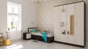 Фиеста Кровать 0900, цвет венге/дуб лоредо, ШхГхВ 93,5х203,5х80 см., сп.м. 900х2000 мм., без матраса, основание есть в Набережных Челнах - naberezhnye-chelny.ok-mebel.com | фото 5