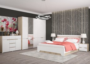 Комод 1200 АНТАЛИЯ (Сонома/Белый софт) в Набережных Челнах - naberezhnye-chelny.ok-mebel.com | фото 3