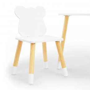 Комплект детской мебели стол и два стула Мишутка (Белый/Белый/Береза) в Набережных Челнах - naberezhnye-chelny.ok-mebel.com | фото