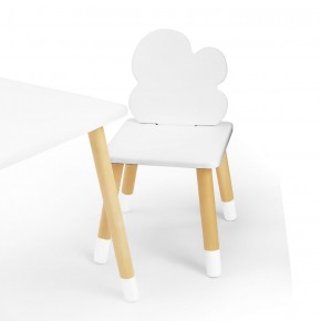 Комплект детской мебели стол и два стула Облачко (Белый/Белый/Береза) в Набережных Челнах - naberezhnye-chelny.ok-mebel.com | фото