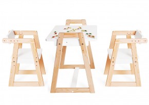 Комплект детской мебели стол и  два стула Я САМ "Лофт-Дуо" (Белый) в Набережных Челнах - naberezhnye-chelny.ok-mebel.com | фото