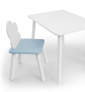 Комплект детской мебели стол и стул Облачко (Белый/Голубой/Белый) в Набережных Челнах - naberezhnye-chelny.ok-mebel.com | фото