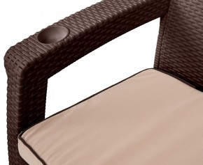 Комплект кресел Yalta Premium Double Seat (Ялта) шоколадный (+подушки под спину) в Набережных Челнах - naberezhnye-chelny.ok-mebel.com | фото 2