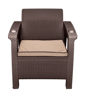 Комплект кресел Yalta Premium Double Seat (Ялта) шоколадный (+подушки под спину) в Набережных Челнах - naberezhnye-chelny.ok-mebel.com | фото 3