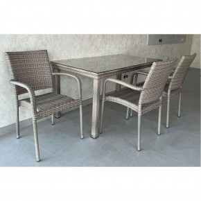 Комплект плетеной мебели T256C/Y376C-W85 Latte (4+1) + подушки на стульях в Набережных Челнах - naberezhnye-chelny.ok-mebel.com | фото 2