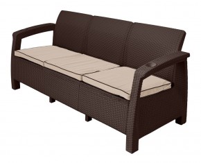 Комплект уличной мебели Yalta Premium Terrace Triple Set (Ялта) шоколадный (+подушки под спину) в Набережных Челнах - naberezhnye-chelny.ok-mebel.com | фото 2