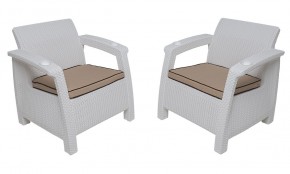Комплект уличной мебели Yalta Terrace Triple Set (Ялта) белый в Набережных Челнах - naberezhnye-chelny.ok-mebel.com | фото 4
