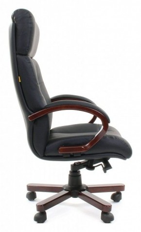 Кресло для руководителя Chairman 421 черный/орех темный, черный в Набережных Челнах - naberezhnye-chelny.ok-mebel.com | фото 3