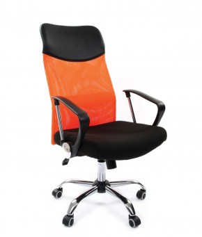 Кресло для руководителя CHAIRMAN 610 N (15-21 черный/сетка оранжевый) в Набережных Челнах - naberezhnye-chelny.ok-mebel.com | фото 1