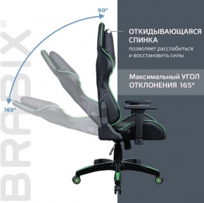 Кресло компьютерное BRABIX "GT Carbon GM-120" (черное/зеленое) 531929 в Набережных Челнах - naberezhnye-chelny.ok-mebel.com | фото 2
