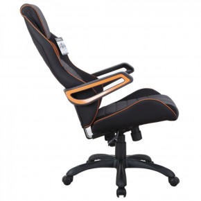 Кресло компьютерное BRABIX Techno Pro GM-003 (ткань черное/серое, вставки оранжевые) 531813 в Набережных Челнах - naberezhnye-chelny.ok-mebel.com | фото 4