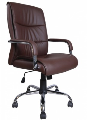 Кресло офисное BRABIX "Space EX-508" (экокожа, хром, коричневое) 531164 в Набережных Челнах - naberezhnye-chelny.ok-mebel.com | фото