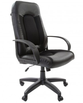 Кресло офисное BRABIX "Strike EX-525" (экокожа черная, ткань черная) 531381 в Набережных Челнах - naberezhnye-chelny.ok-mebel.com | фото