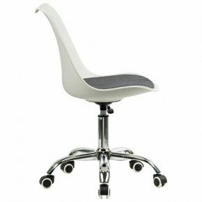 Кресло стул BRABIX "Eames MG-310 CH", хром, пластик белый, ткань серая, 532924 в Набережных Челнах - naberezhnye-chelny.ok-mebel.com | фото 3