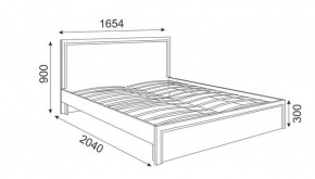 Кровать 1.6 Беатрис М07 Стандарт с ортопедическим основанием (Орех гепланкт) в Набережных Челнах - naberezhnye-chelny.ok-mebel.com | фото 2