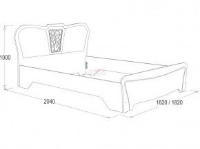 Кровать двойная 1600 Ольга-12 МДФ без основания в Набережных Челнах - naberezhnye-chelny.ok-mebel.com | фото 2