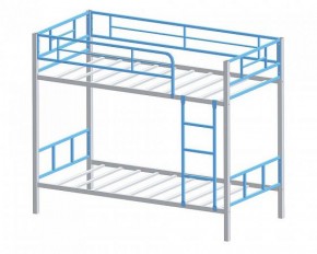 Кровать двухъярусная "Севилья-2.01 комбо" Серый/Голубой в Набережных Челнах - naberezhnye-chelny.ok-mebel.com | фото 2