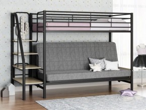 Кровать двухъярусная с диваном "Мадлен-3" (Черный/Серый) в Набережных Челнах - naberezhnye-chelny.ok-mebel.com | фото