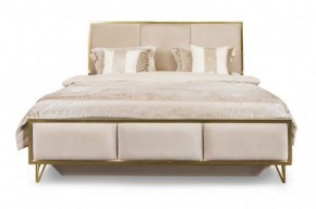 Кровать Lara 1800 с мягким изголовьем + основание (белый глянец) в Набережных Челнах - naberezhnye-chelny.ok-mebel.com | фото