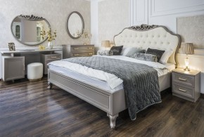 Кровать Мокко 1600 с мягким изголовьем + основание (серый камень) в Набережных Челнах - naberezhnye-chelny.ok-mebel.com | фото