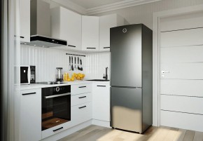 Кухонный гарнитур Белый Глянец 2200*1000 (Стол. 38мм) в Набережных Челнах - naberezhnye-chelny.ok-mebel.com | фото