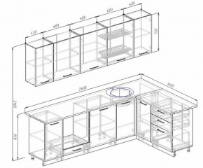 Кухонный гарнитур угловой Пайн 2600х1600 (Стол. 26мм) в Набережных Челнах - naberezhnye-chelny.ok-mebel.com | фото 2