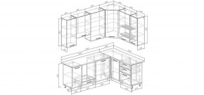 Кухонный гарнитур Умбра 2200*1600 h950 (Стол. 26мм) в Набережных Челнах - naberezhnye-chelny.ok-mebel.com | фото 2