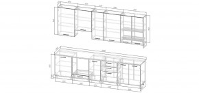 Кухонный гарнитур Умбра 3000 h950 (Стол. 38мм) в Набережных Челнах - naberezhnye-chelny.ok-mebel.com | фото 2