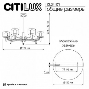 Люстра на штанге Citilux ELAN CL241171 в Набережных Челнах - naberezhnye-chelny.ok-mebel.com | фото 12